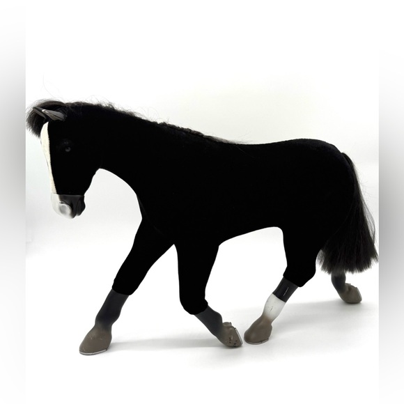 GUC American Girl Doll Black Velour Toy Horse